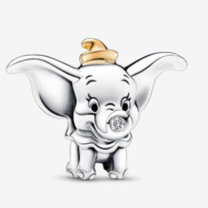 Pandora Disney 100th Anniversary Dumbo Sterling Silver & 14k Gold Bracelet Charm